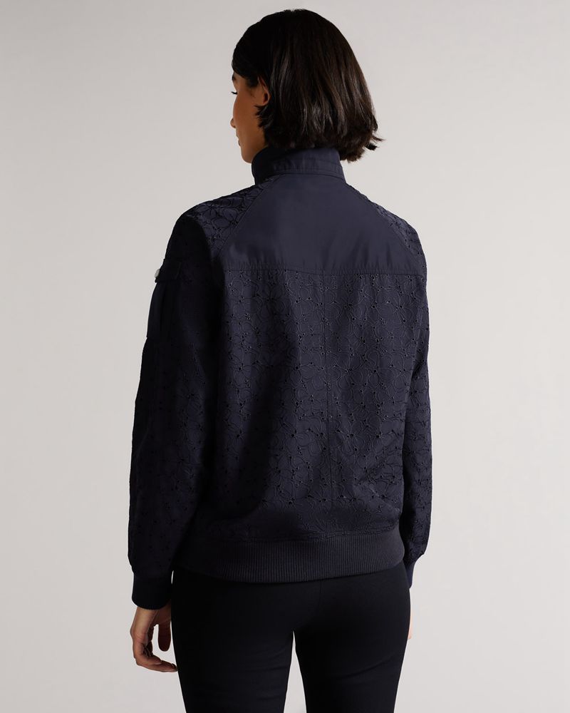 Ted Baker Larsineed Spets Jacka Dam Marinblå | LPU-028741