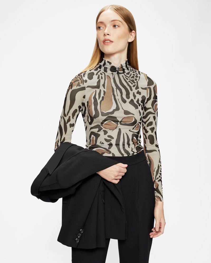 Ted Baker Lauza Printed Mesh Blast Dam Vita | ILR-530842