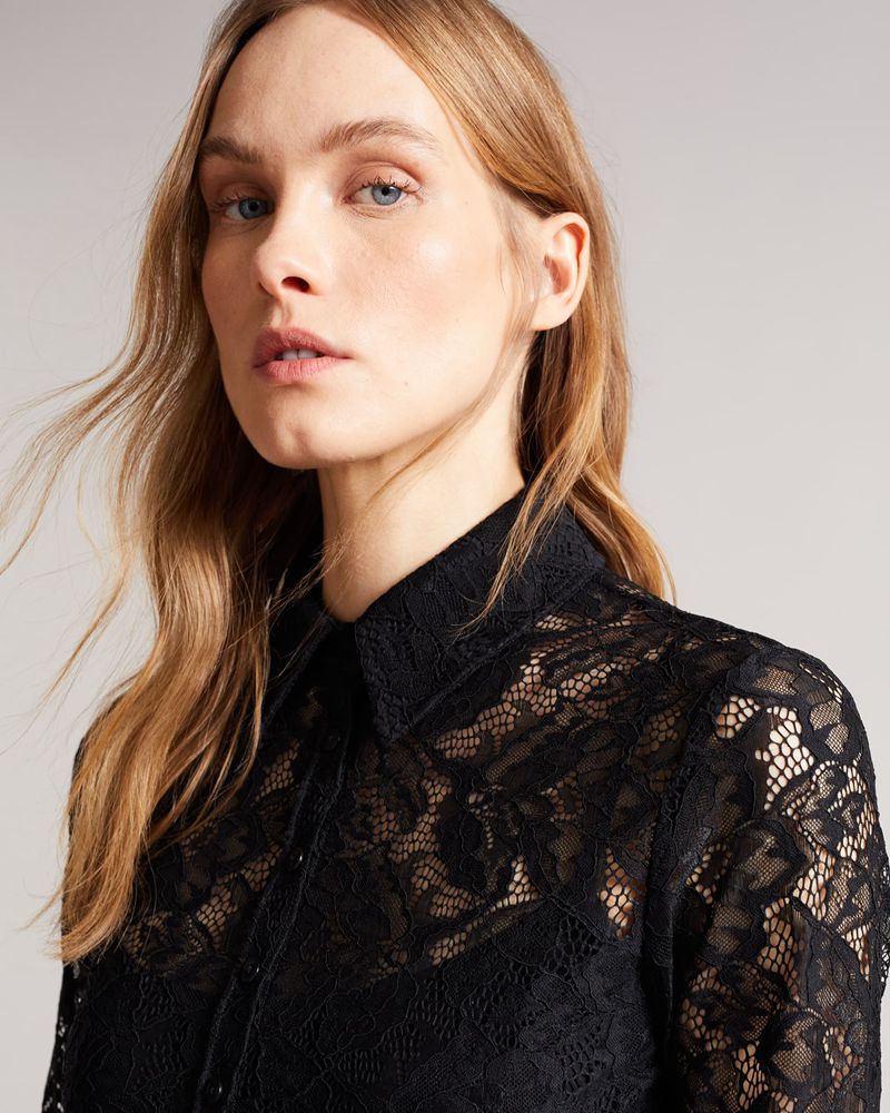 Ted Baker Lavina Spets Blast Dam Svarta | NSQ-190237