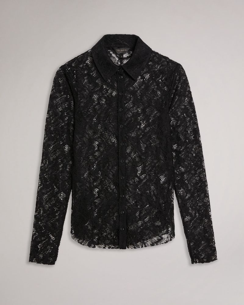 Ted Baker Lavina Spets Blast Dam Svarta | NSQ-190237