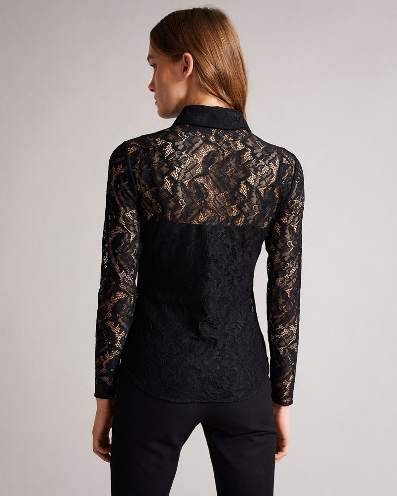 Ted Baker Lavina Spets Blast Dam Svarta | NSQ-190237