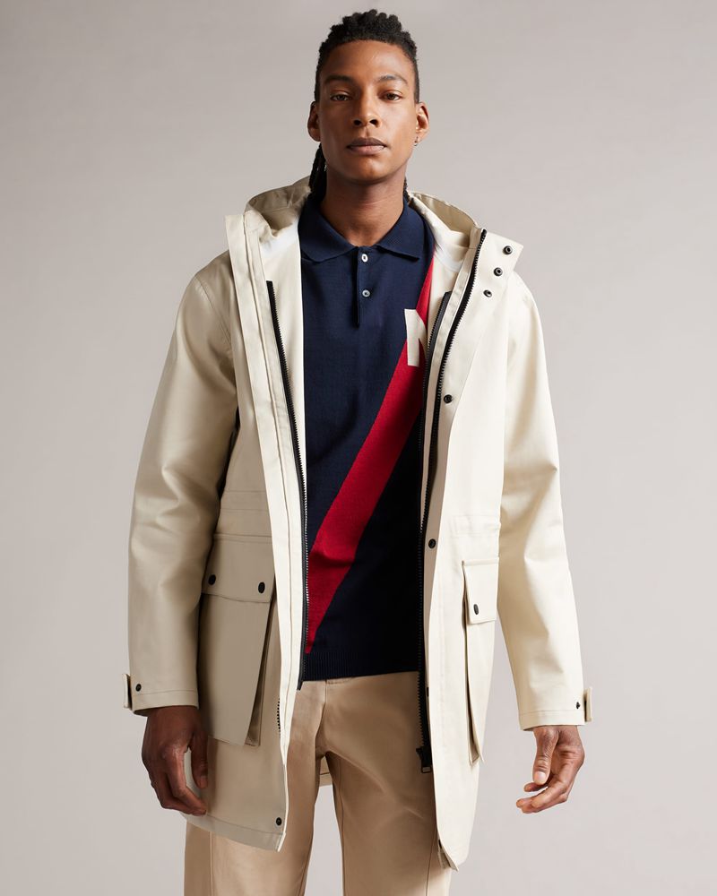 Ted Baker Leonas Mib Fishtail Parka Rockar Herr Bruna | QHK-621389