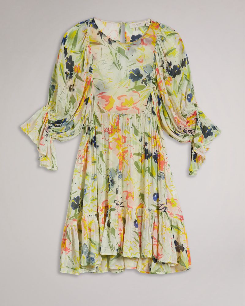 Ted Baker Leyone Long Sleeve Mini Cover Up Badkläder Dam Vita | SKE-954718