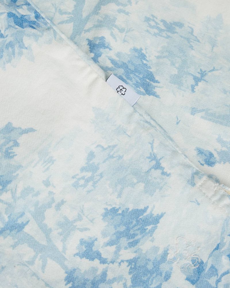 Ted Baker Liburty Long Sleeve Printed Denim Skjorta Herr Vita | TRI-673281