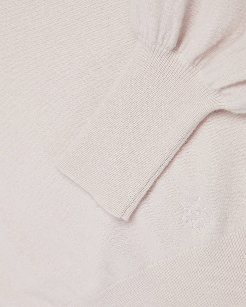 Ted Baker Liilani Long Sleeved Organic Cashmere Hoodie Blast Dam Rosa | BWN-760598