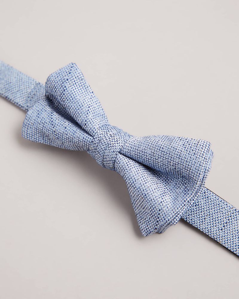 Ted Baker Lintbow Poly Linen Blend Bow Slipsar Herr Blå | VCQ-603819
