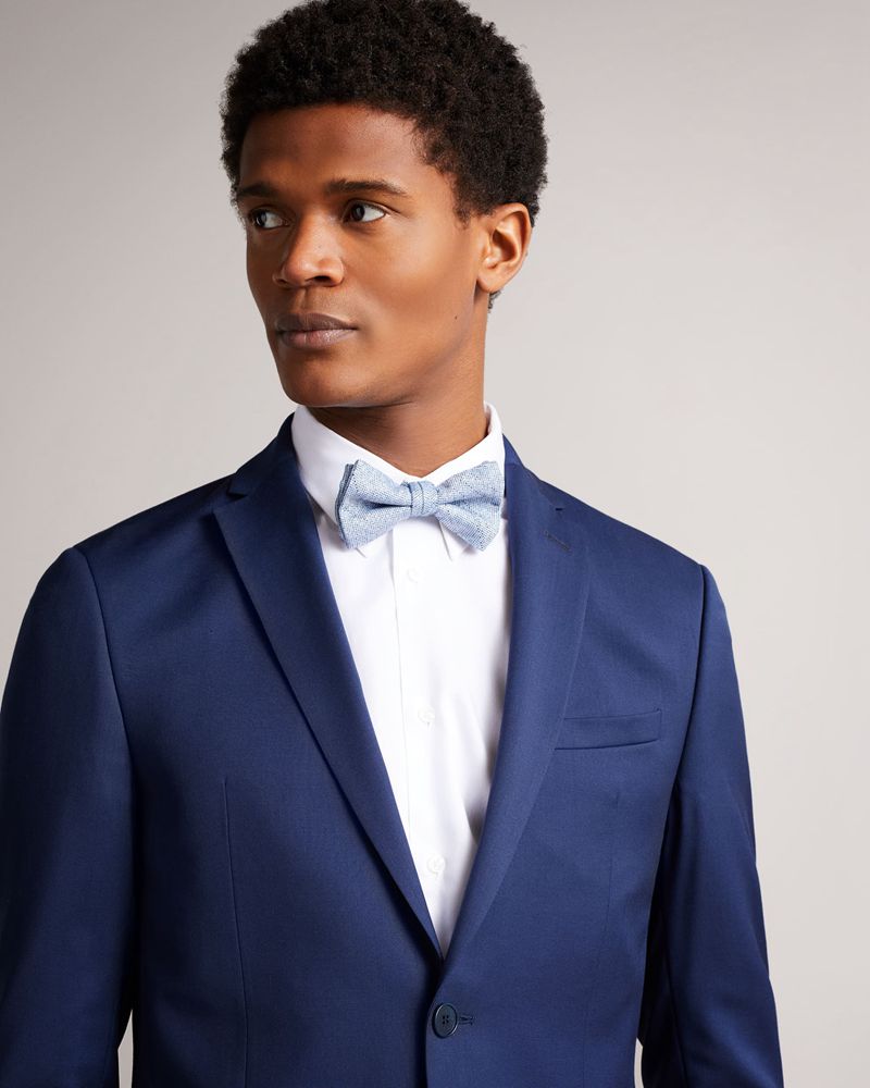Ted Baker Lintbow Poly Linen Blend Bow Slipsar Herr Blå | VCQ-603819