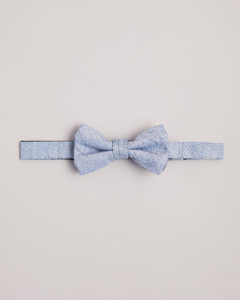 Ted Baker Lintbow Poly Linen Blend Bow Slipsar Herr Blå | VCQ-603819