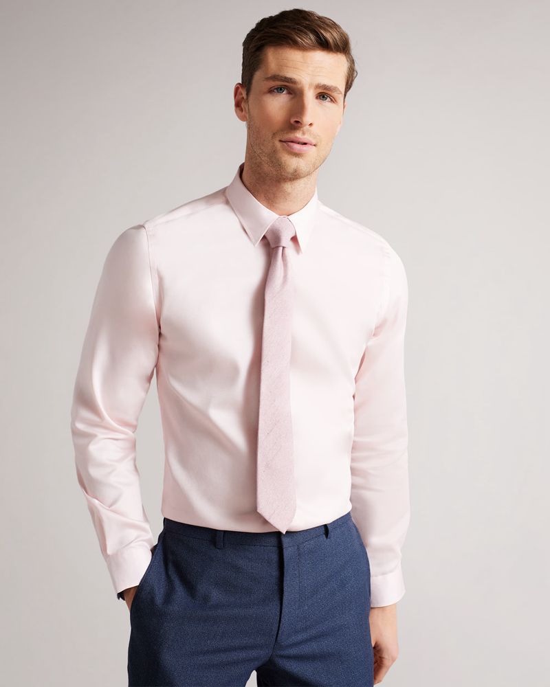 Ted Baker Lintt Linen Blend Slipsar Herr Rosa | TBP-639714