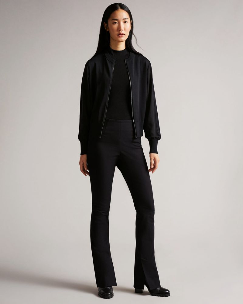 Ted Baker Litzy Woven Back Knitted Cardi Stickat Dam Svarta | SGR-736028