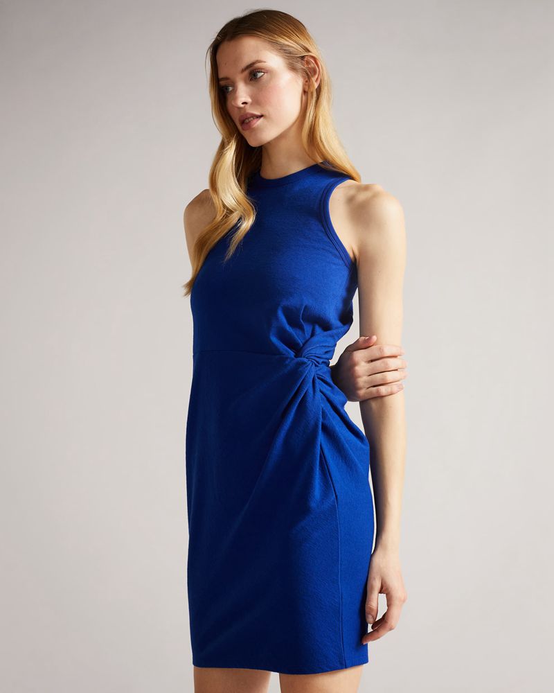 Ted Baker Livviaa Knot Front Jersey Klänning Dam Blå | MOF-154630