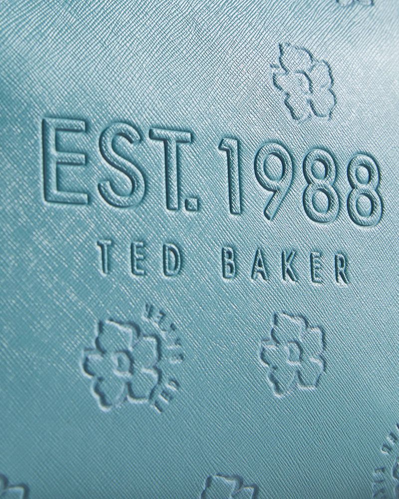 Ted Baker Lizzer Floral Debossed Saffiano Wash Sminkväska Dam Teal | SZB-519768