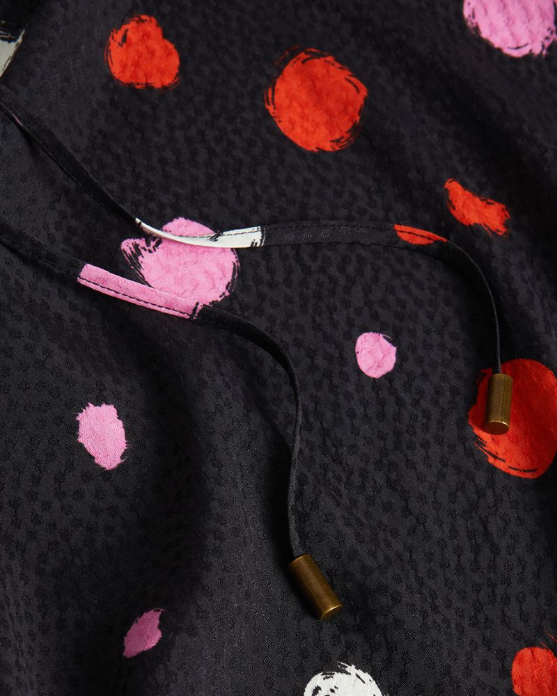 Ted Baker Lizzzee Ruched Side Detail Midi Klänning Dam Svarta | RTU-915873