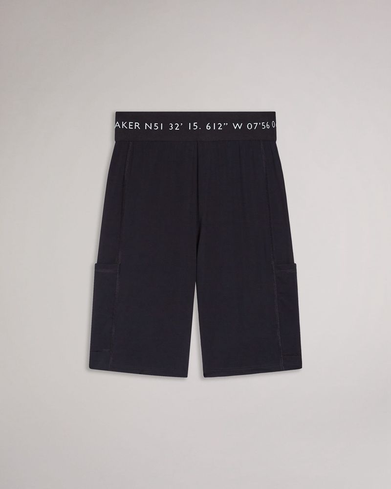 Ted Baker Lleeya Branded Cycling s Shorts Dam Svarta | AKZ-865197