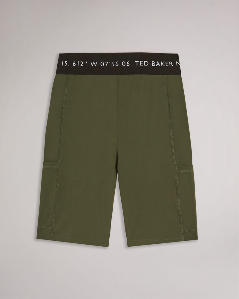 Ted Baker Lleeya Branded Cycling s Shorts Dam Gröna | UMF-389652