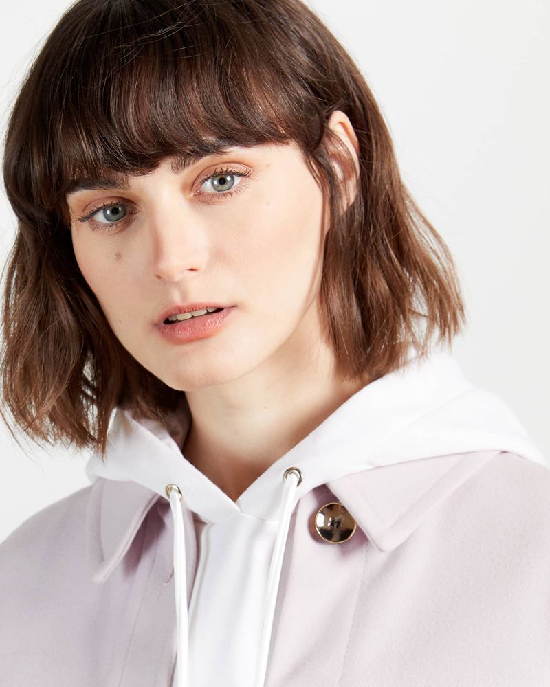 Ted Baker Lomma Utility Wool Blend Jacka Dam Rosa | YWZ-715082
