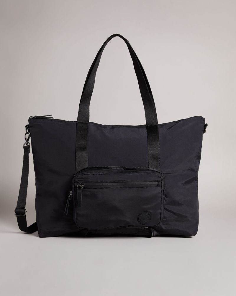 Ted Baker Lonet Foldaway Weekendväska Herr Svarta | XRZ-458607
