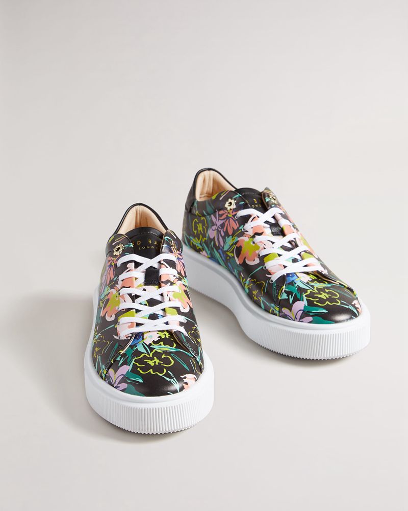 Ted Baker Lonnia Sketchy Magnolia Platforms Sneakers Dam Svarta | GXL-740821