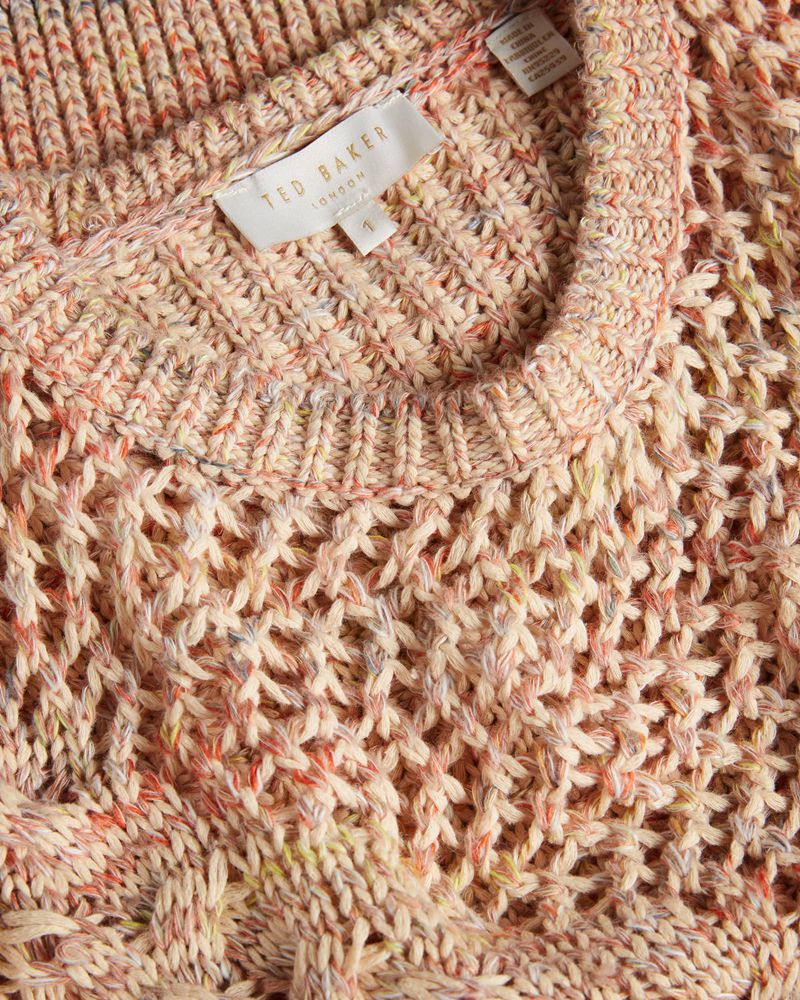 Ted Baker Lorensa Tjock Summer Cable Stickat Dam Bruna | FEG-725639