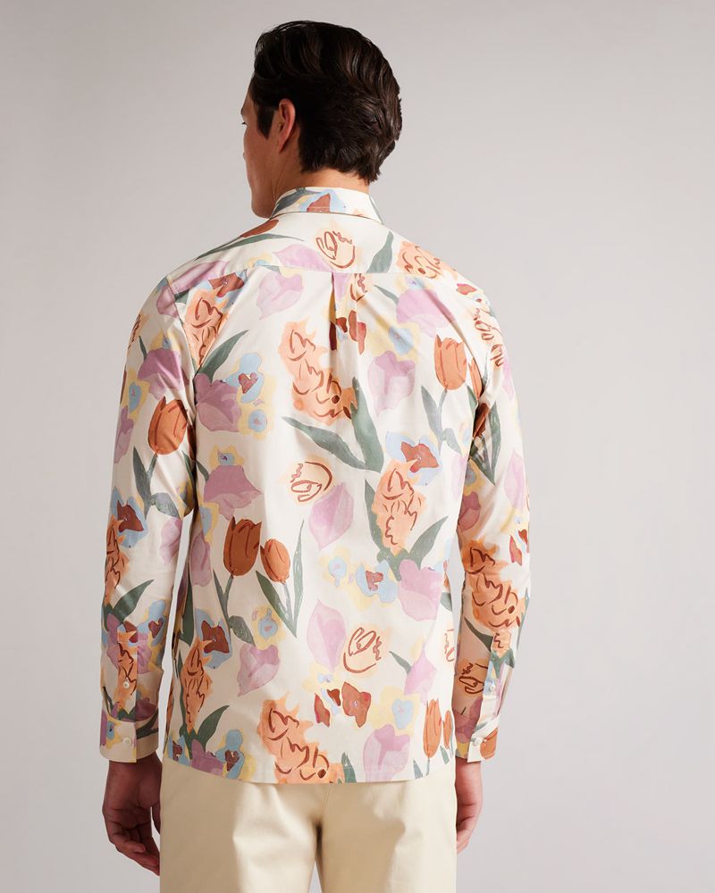 Ted Baker Lorva Skjorta Herr Natural | UEJ-546379
