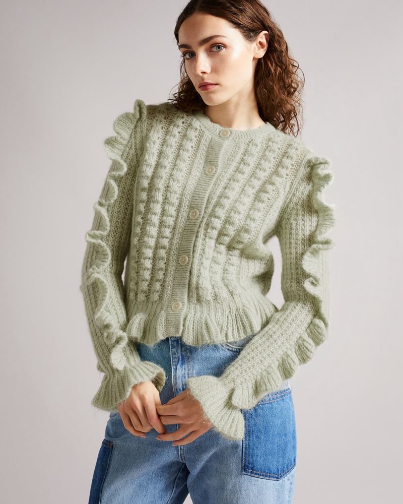 Ted Baker Lotter Bobble Knit Cardigan Stickat Dam Olika Färger | JUN-580916
