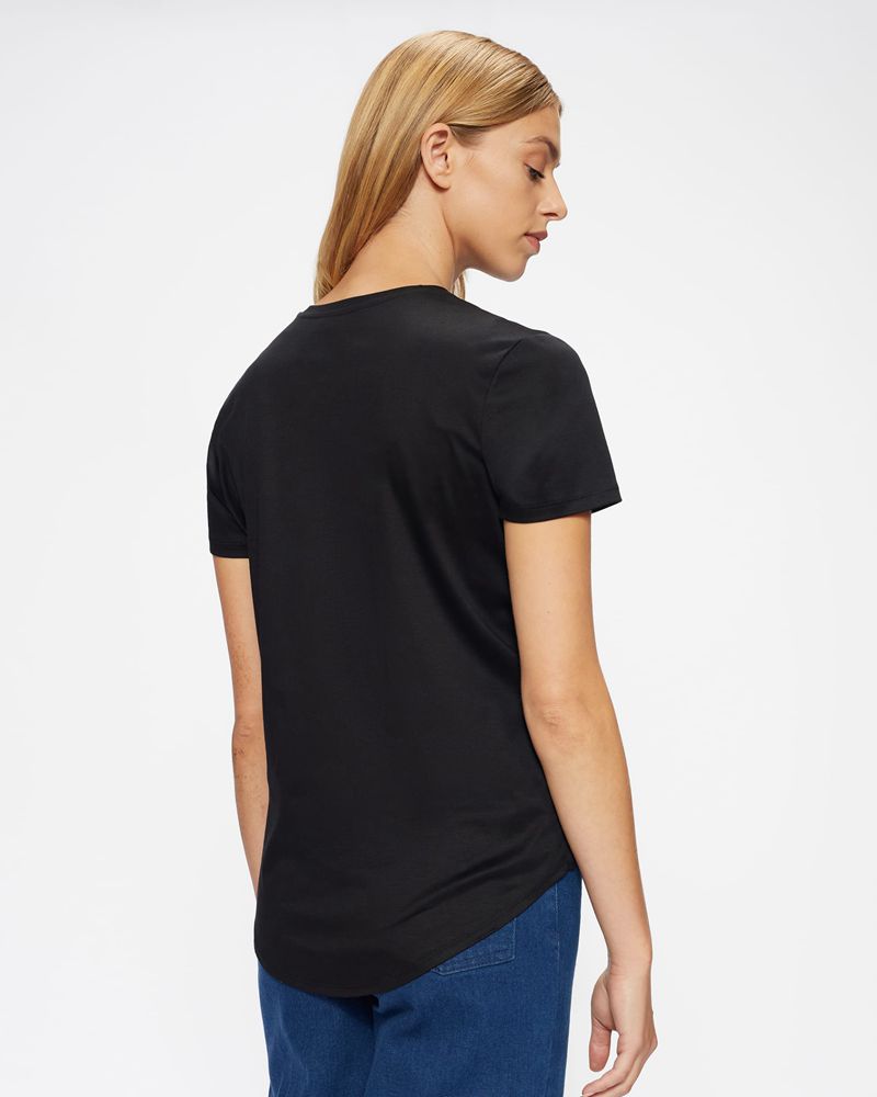 Ted Baker Lovage Easy Fit V Neck Blast Dam Svarta | EIF-419527