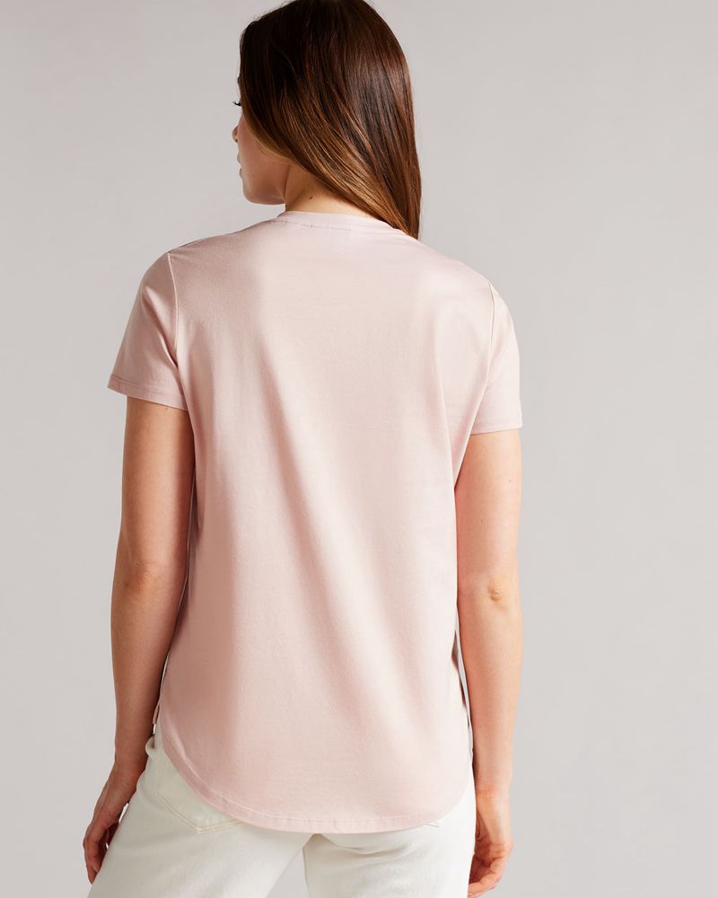 Ted Baker Lovage Easy Fit V Neck Blast Dam Rosa | WVJ-820691