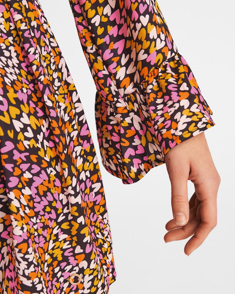 Ted Baker Lovige Heart Satin Robe Nattkläder Dam Svarta | VHU-341729