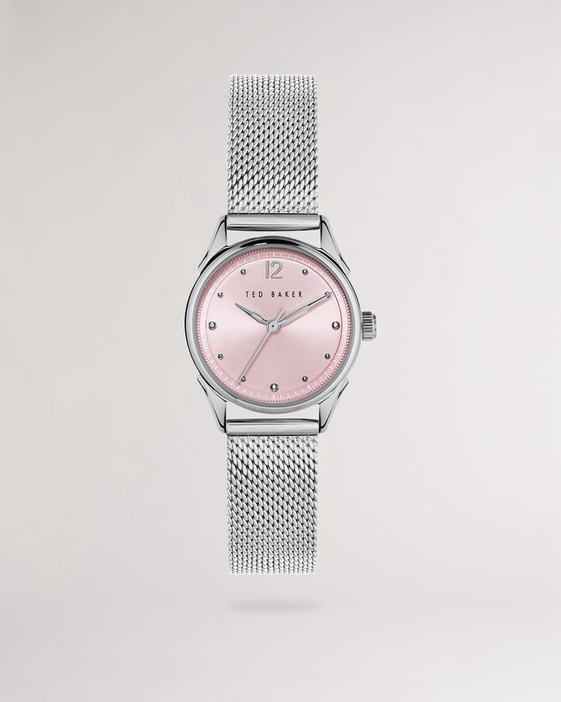 Ted Baker Lucyii Mesh Rem Klocka Dam Silver | RNZ-913760