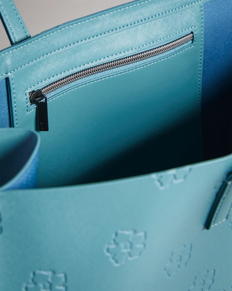 Ted Baker Luelcon Debossed Floral Icon Badkläder Dam Teal | RNF-170526