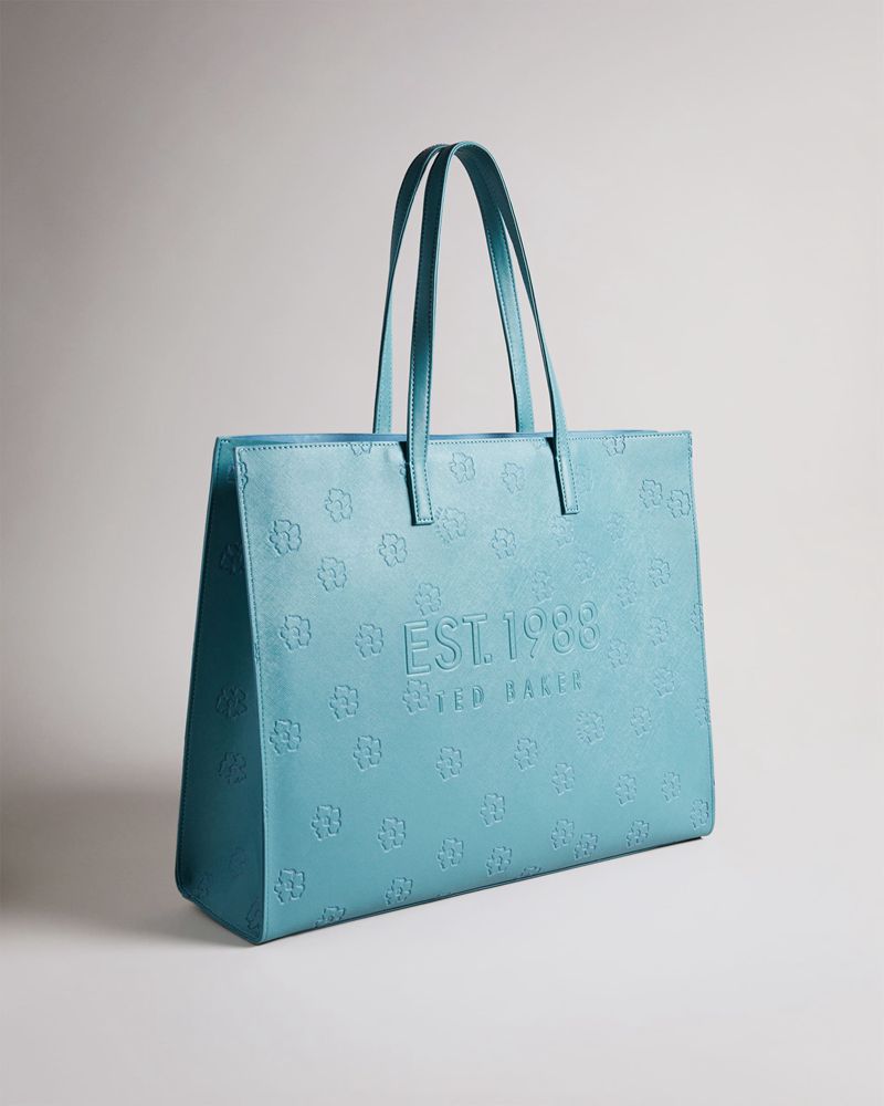 Ted Baker Luelcon Debossed Floral Icon Badkläder Dam Teal | RNF-170526