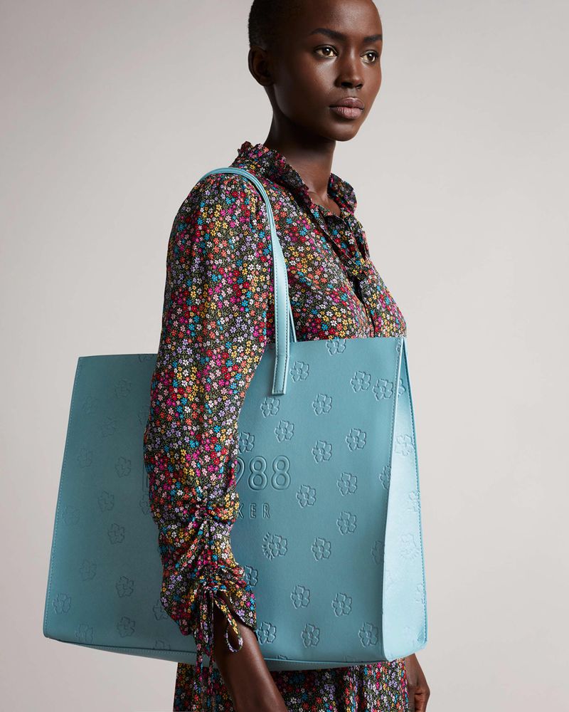Ted Baker Luelcon Debossed Floral Icon Badkläder Dam Teal | RNF-170526