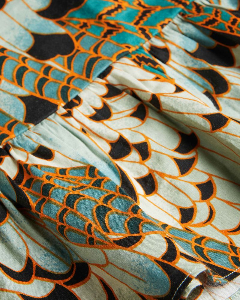 Ted Baker Lumo Printed One With Midja Blast Dam Blå | QZR-078495