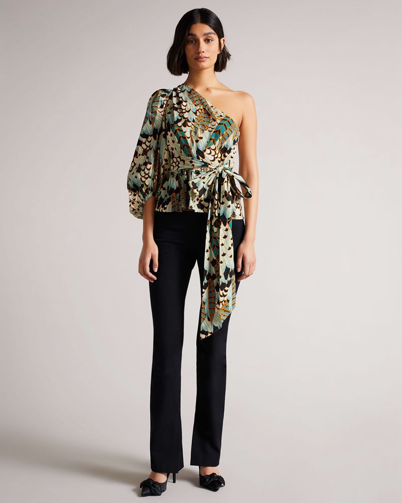 Ted Baker Lumo Printed One With Midja Blast Dam Blå | QZR-078495