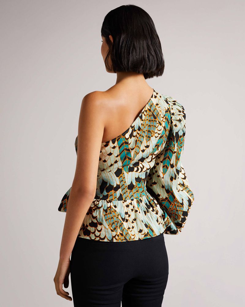 Ted Baker Lumo Printed One With Midja Blast Dam Blå | QZR-078495