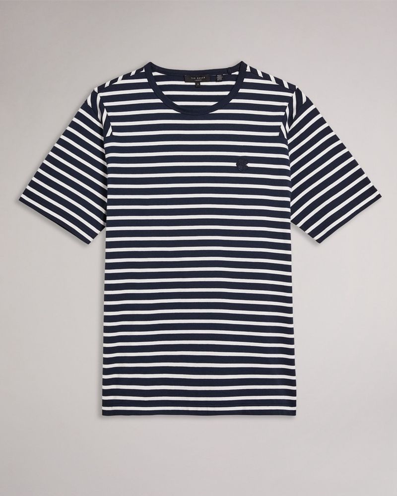 Ted Baker Lumsden Breton Stripe T Blast Herr Marinblå | FJD-054192