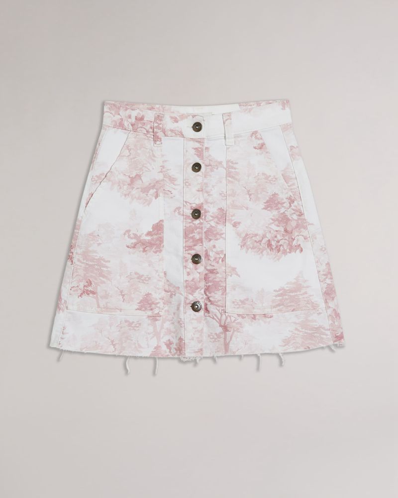 Ted Baker Lunat Button Through Mini Kjolar Dam Rosa | VWR-726354