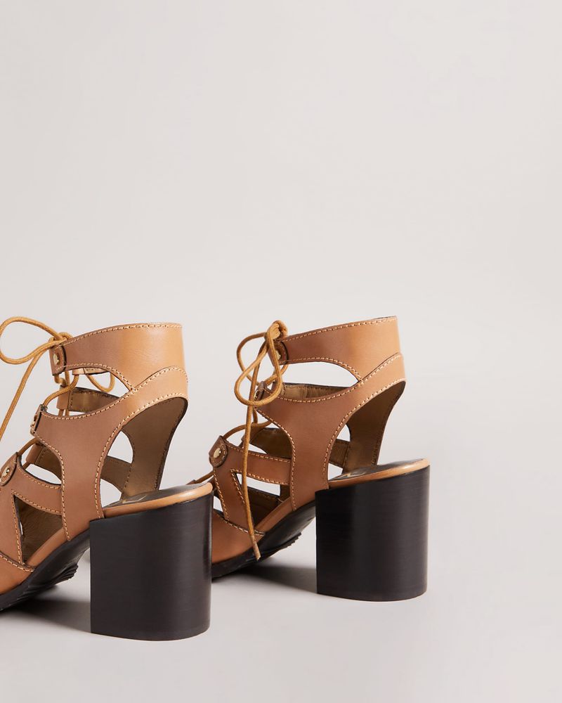 Ted Baker Lylla Block Ghillie Höga Klackar Dam Bruna | CHW-028364