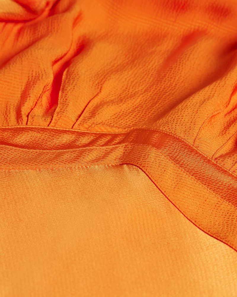 Ted Baker Lysette Detail Satin Tea Klänning Dam Orange | SQH-218043