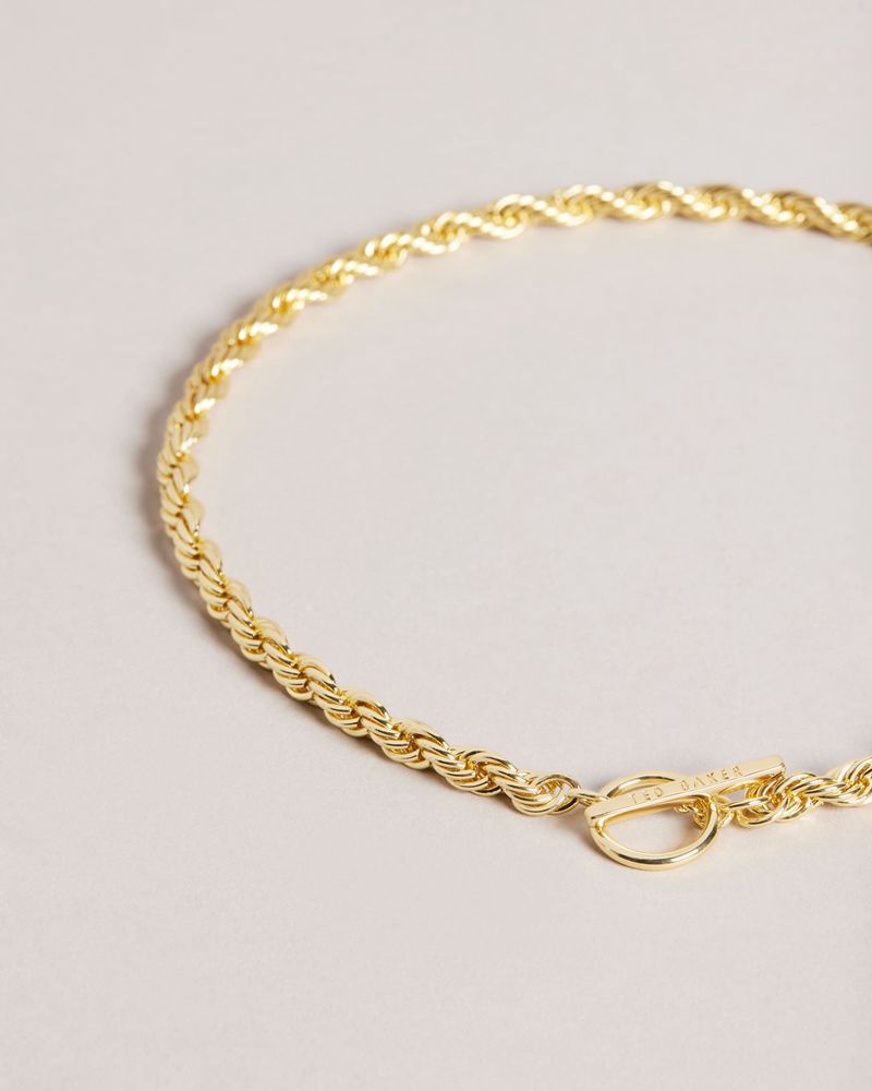 Ted Baker Lyydiia Logo Rope Slim Chain Necklace Smycken Dam Guld | UNF-526918