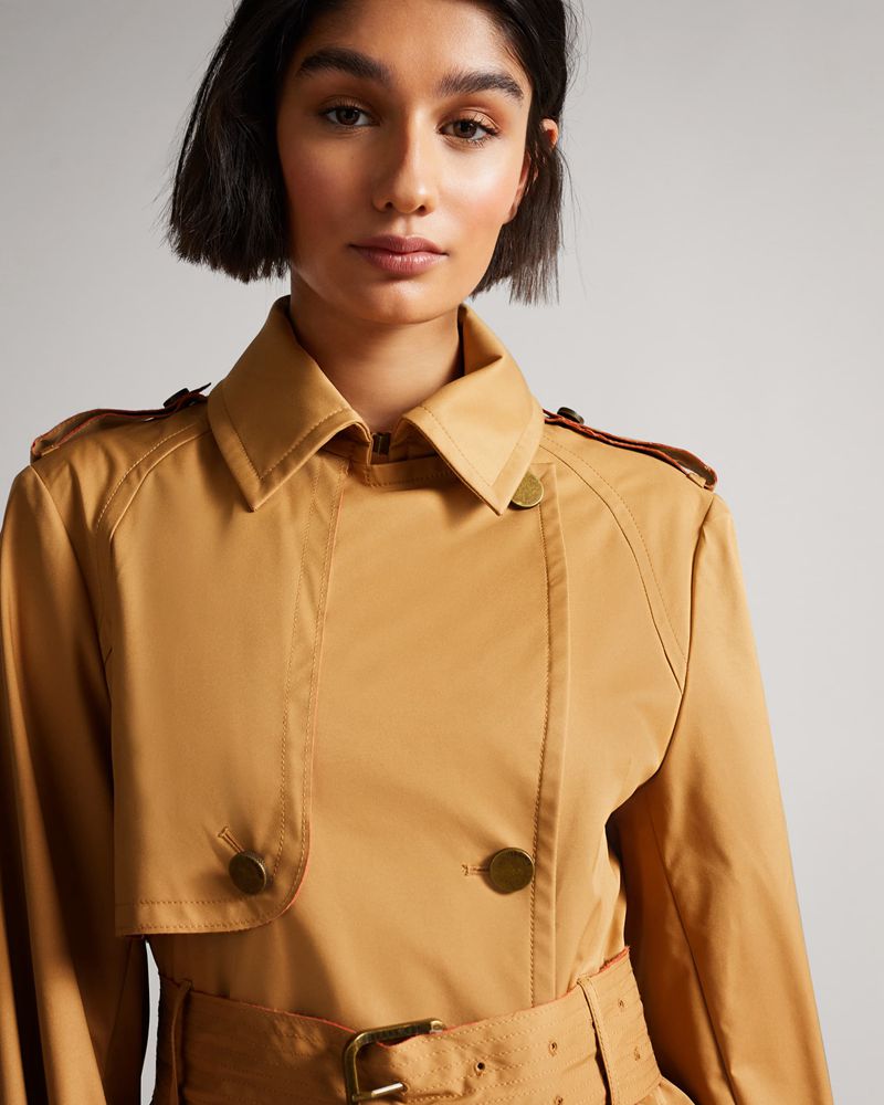 Ted Baker Maaeve Double Faced Lätta Trench Rockar Dam Bruna | VHG-805467