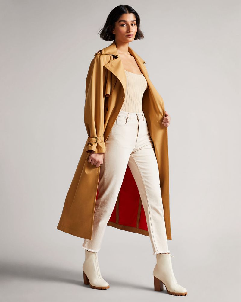 Ted Baker Maaeve Double Faced Lätta Trench Rockar Dam Bruna | VHG-805467