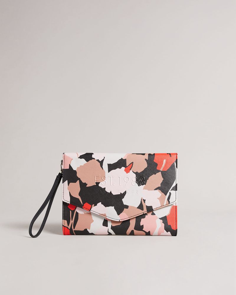 Ted Baker Mackey Retro Flood Pouch Clutch Väska Dam Svarta | IBW-057123