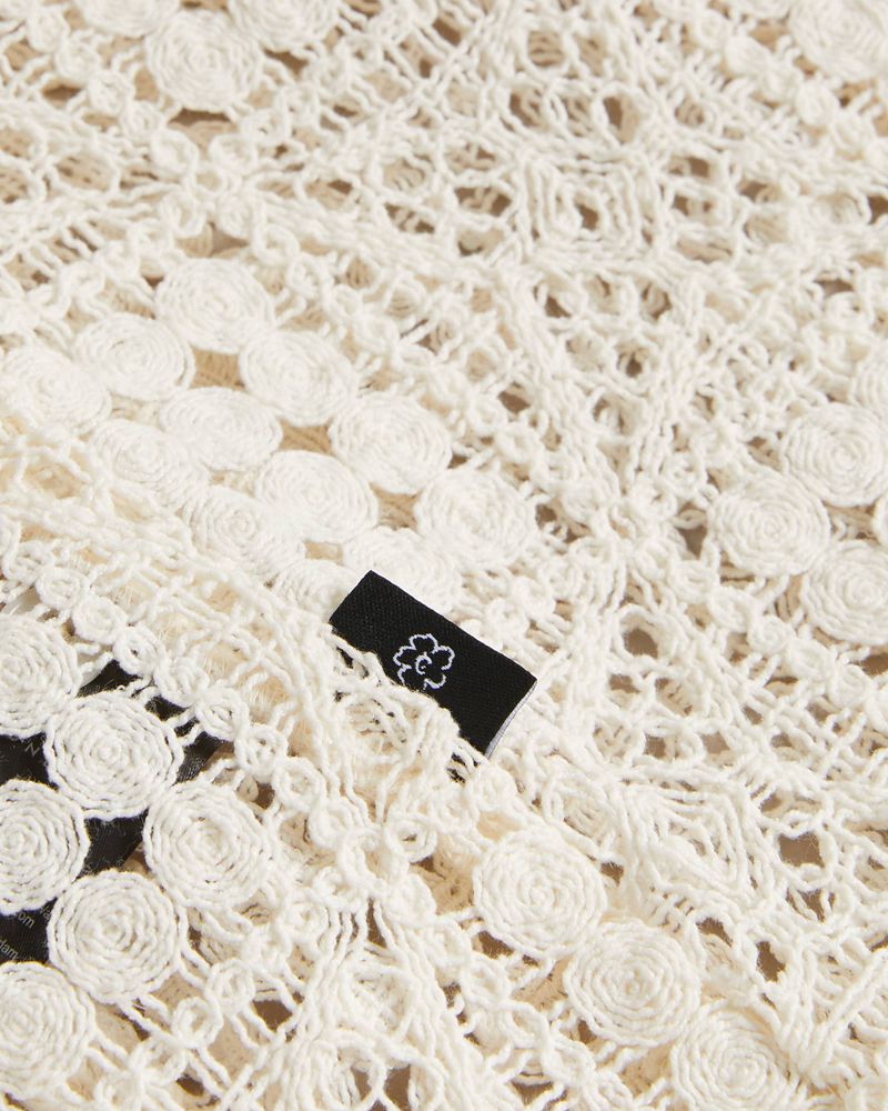 Ted Baker Mackk Ss Crochet Skjorta Herr Natural | NCU-284601