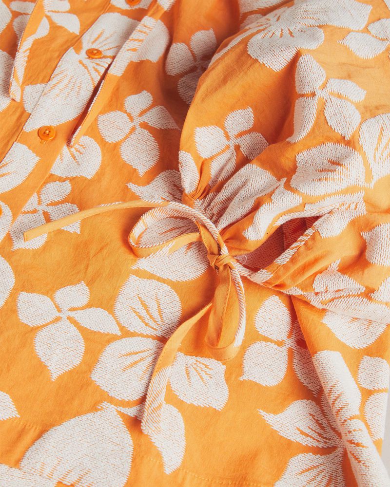 Ted Baker Madia Raglan Puff Sleeve Blouse Blast Dam Orange | HAU-493870