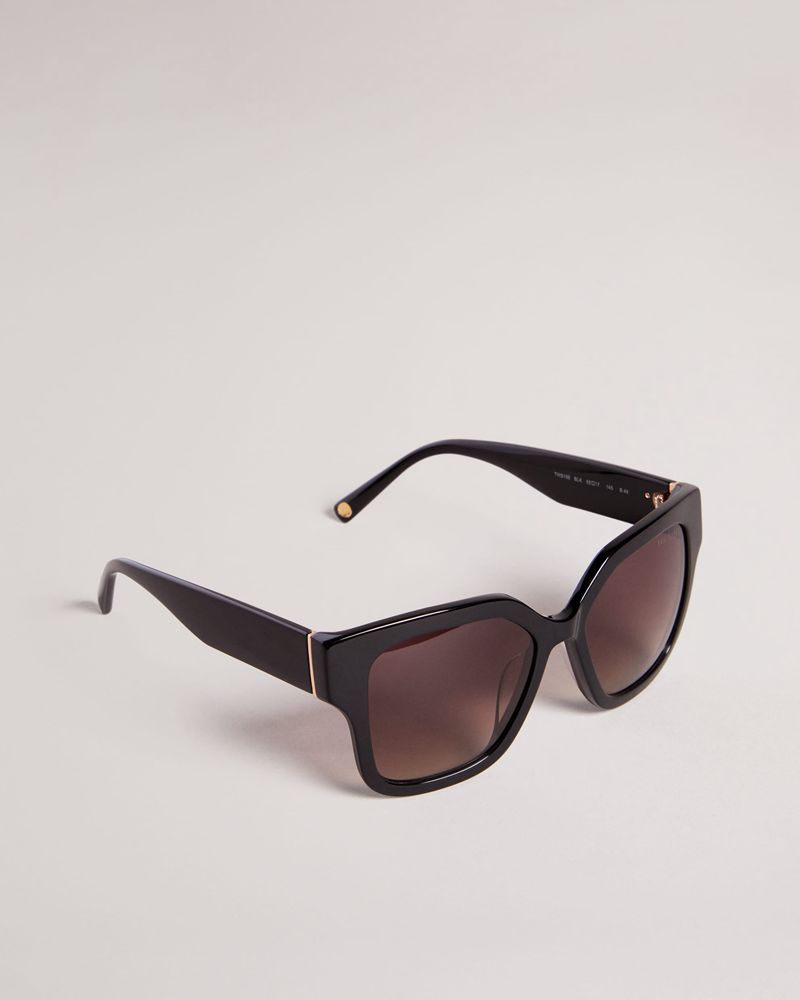 Ted Baker Malil Tws166 Tjock Square Frame Solglasögon Dam Svarta | YMZ-758390