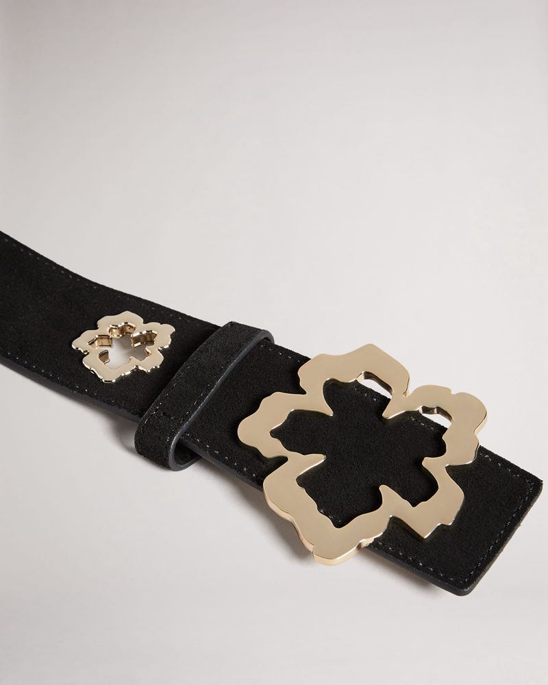 Ted Baker Maneli Eyelet-Detail Läder Bälte Dam Svarta | DMB-648935