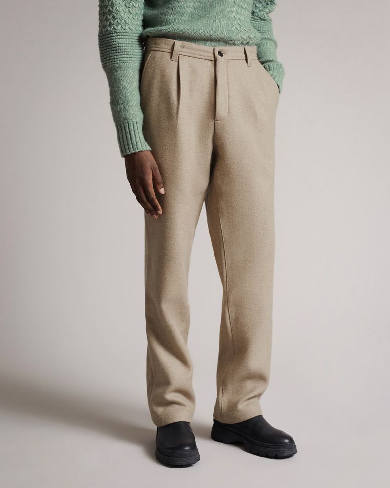 Ted Baker Marr Straight Leg Wool Blend Byxor Herr Bruna | JTQ-904573
