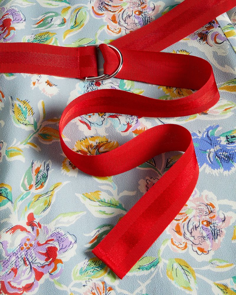 Ted Baker Maurier Floral Printed Midi Klänning Dam Blå | SEY-610725