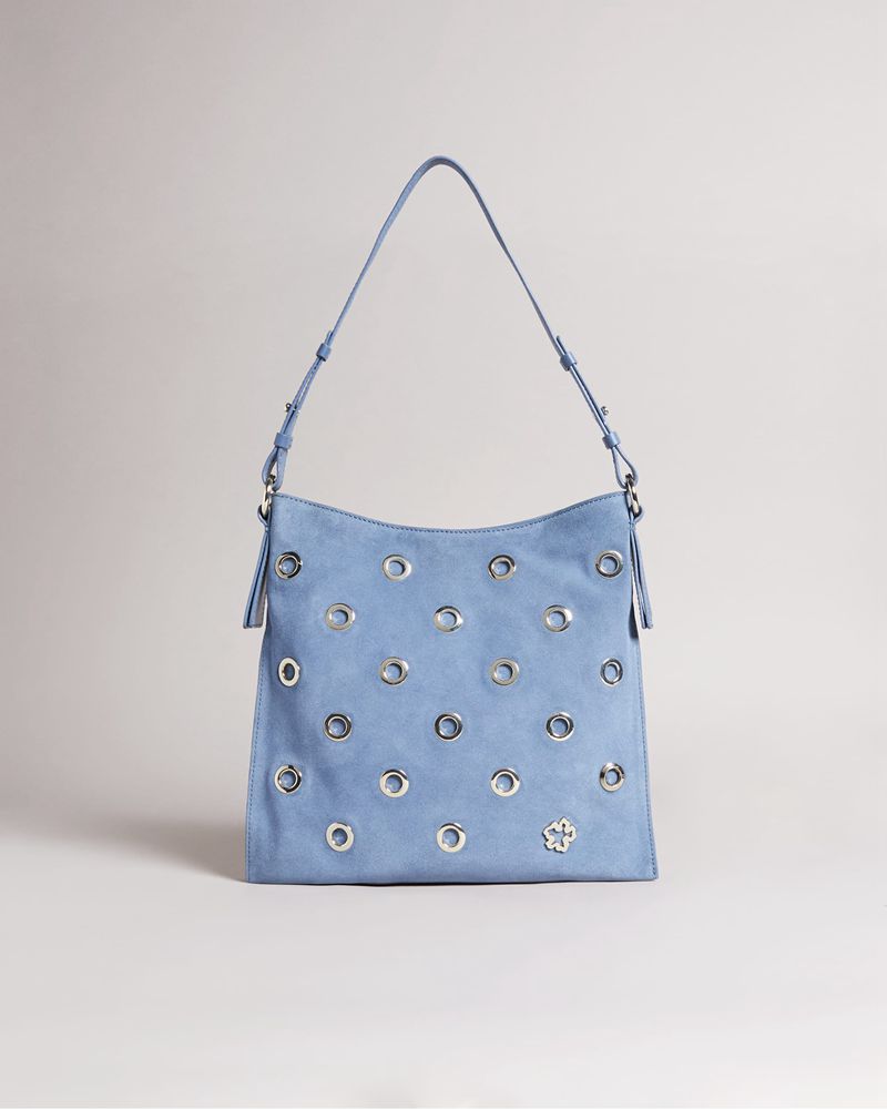 Ted Baker Mayaah Eyelet Detail Hobo Axelväska Dam Blå | HYE-295643